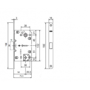 B06102.50.12 Polaris защелка WC магнитная Бронза