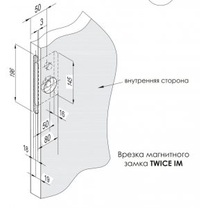 Замок для системы TWICE M1885 AB Бронза Античная