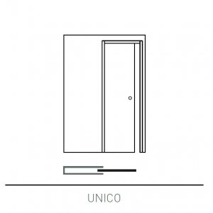 Пенал для раздвижных дверей UNICO 800x2000 мм Solid Wall Т108 для одной двери (под обрамление) под штукатурку