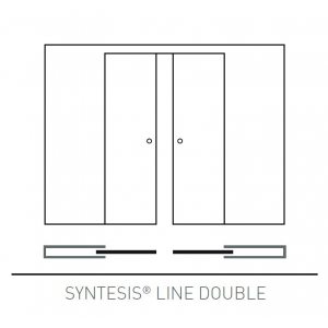 Пенал SYNTESIS DOUBLE 600+600x2100мм для двух раздвижных дверей, (без обрамления проема)