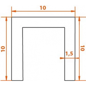 TRACK-B 10x10x10 1M, нижняя направляющая