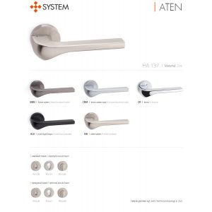 Дверная ручка SYSTEM ATEN, хром