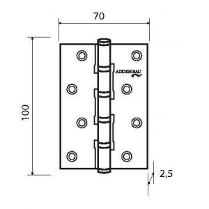 Петли универсальные ADDEN BAU 100X70X2.5 4BB Хром; без короны