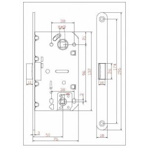 Защелка сантехническая беcшумная ADDEN BAU WC 414 Золото