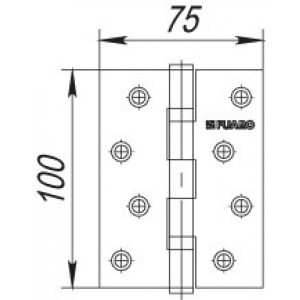 Петля универсальная IN4200U AB (2BB 100x75x2,5) бронза