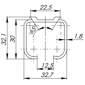 Верхняя направляющая Comfort R 60/80/1,8/2000 track (2 м)