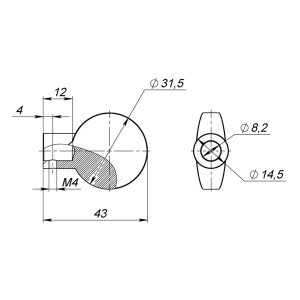 Вертушка под цилиндр CB-D-PRO-BL-24 (черный)