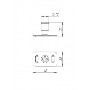 Нижний направляющий ролик Comfort-PRO / telescope