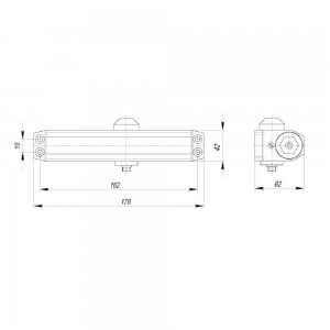 Доводчик дверной TDR-100 WH 50-100кг (белый)