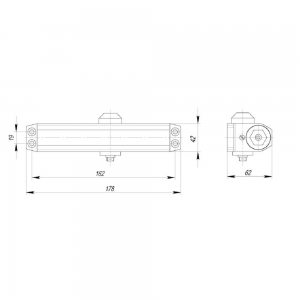 Доводчик дверной TDR-100 BR 50-100кг (коричневый)