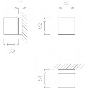 Ручка кноб Tupai 2734Q-03 хром