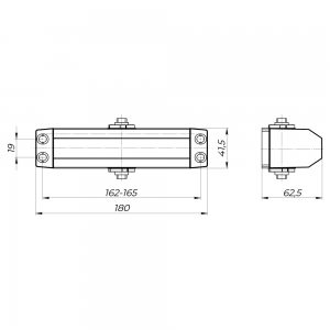 Доводчик дверной DCTR80-140 (TDR-140) 80-140кг AL алюминий